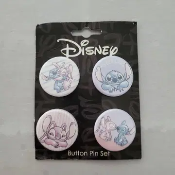 Disney 스티치 버튼 핀셋 4개