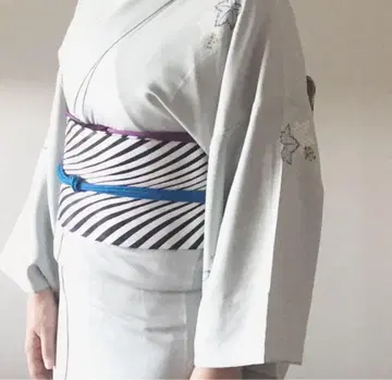 새상품급 [롯코야] 오리지널 나고야 오비 레인포레스트 화이트