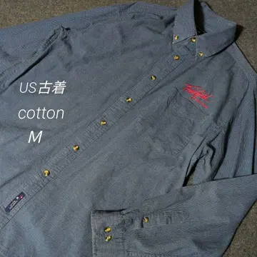 US 구제 의류 버튼 다운 긴팔 셔츠 cotton M