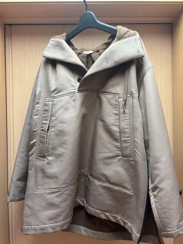 CLANE 후드 부착 베이지 마운틴 파카