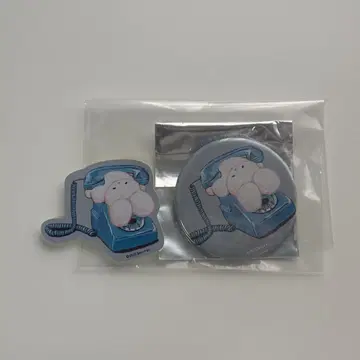 시리미미 토끼 캔뱃지 스티커