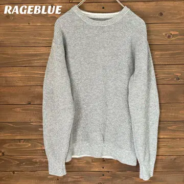 [레이지블루] RAGEBLUE 그레이 니트 스웨터 크루넥 M