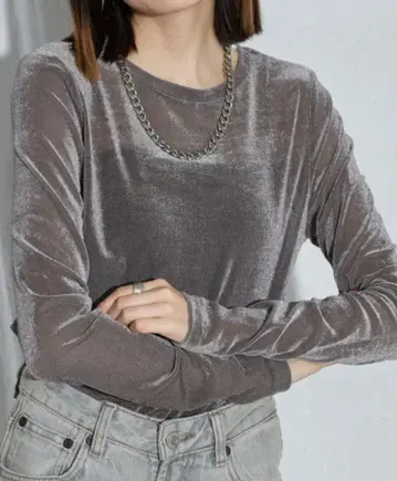 Deux Amour 시어 벨로아 롱 T