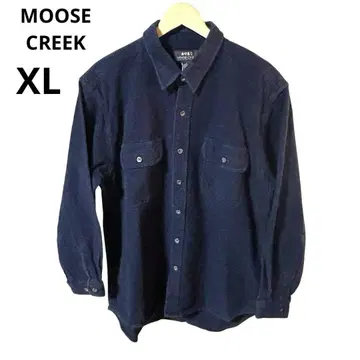 MOOSE CREEK 플란넬 셔츠 샤모아 아크로스 XL 네이비