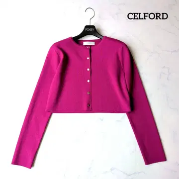 [새상품급] CELFORD 셀포드 가디건 핑크 숏 기장 F