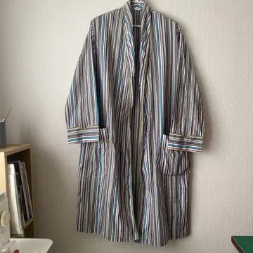 폴스미스 코튼 가운 코트 멀티 스트라이프