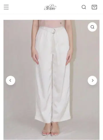YILON 이로 새틴 레이스 슬랙스 satin lace slacks