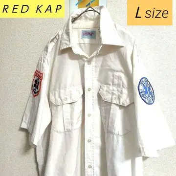 RED KAP 워크 셔츠 화이트 레드캡 USA제 유니폼 L