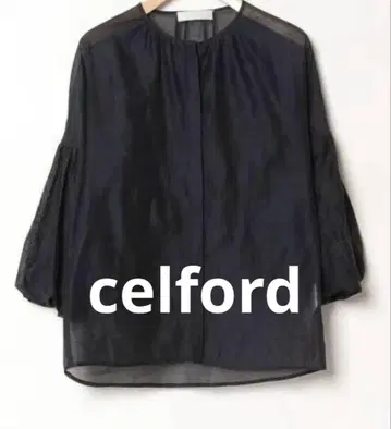 celford 셀포드 퍼프 슬리브 블라우스 시어 블라우스 자수 블라우스