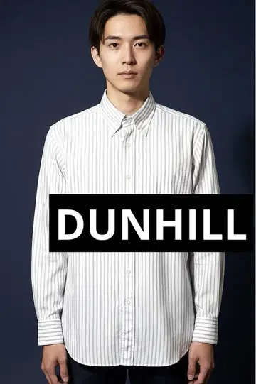 DUNHILL M L 와이셔츠 Y셔츠 스트라이프 긴팔 비즈니스 셔츠