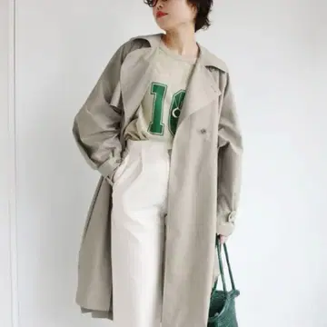 포플린 오버 트렌치코트