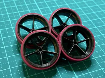 미니 사륜구동 페라 타이어 약 25.4mm 로우 프릭션 카본 강화 휠