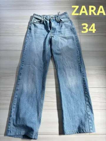 ZARA 자라 하이웨스트 스트레이트 데님 와이드 데님 34인치