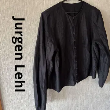 위르겐 레를 린넨 셔츠 가디건 숏 기장