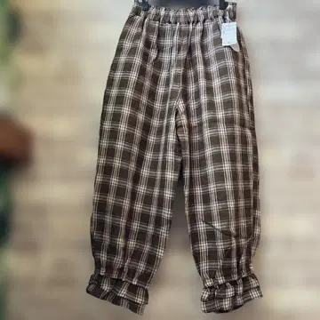 SM2 린넨 밑단 프릴 개더 팬츠 미사용 새상품
