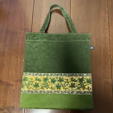 겐에몬 그린 컬러 꽃무늬 토트백