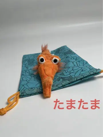 Jellycat 오렌지 컬러 새우 봉제 인형 수납 봉투 포함