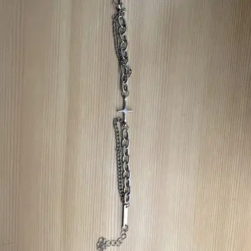 실버 크로스 모티브 체인 팔찌