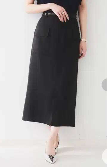 완판! 언타이틀 앞 슬릿 카고 스커트 새상품급 42 사이즈