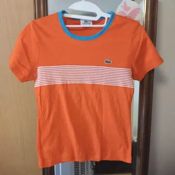 LACOSTE 반팔 피케 셔츠 사이즈 M 오렌지 새상품급