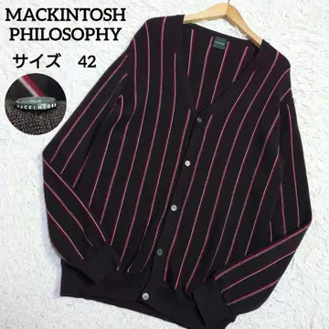매킨토시 철학 가디건 스트라이프 브라운 42 XL