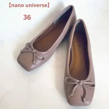 [ nano universe ] 밸리 슈즈 스퀘어 36 핑크 베이지