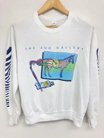 80s THE ZOO GALLERY 맨투맨 화이트
