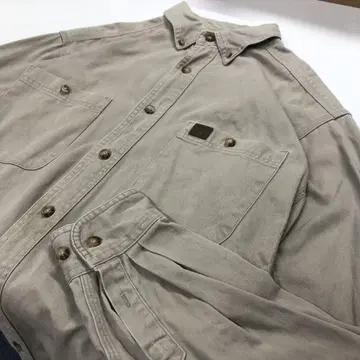 Wrangler 긴팔 셔츠 워크 셔츠 베이지 남성용 XL 상당