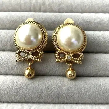 SONIA RYKIEL 골드 펄 귀찌