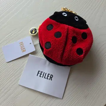 페일러 FEILER 긴자 본점 한정판 무당벌레 파우치 참 택 포함 새상품