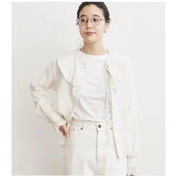 fig London suoma 플레어 카라 블라우스