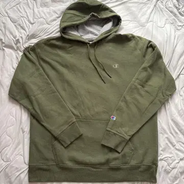 Champion 올리브 후드 부착 후드티