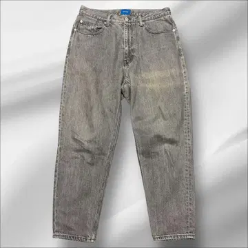 BEAMS 빔즈 배기 테이퍼드 데님 블랙 USED 가공 남성용 M