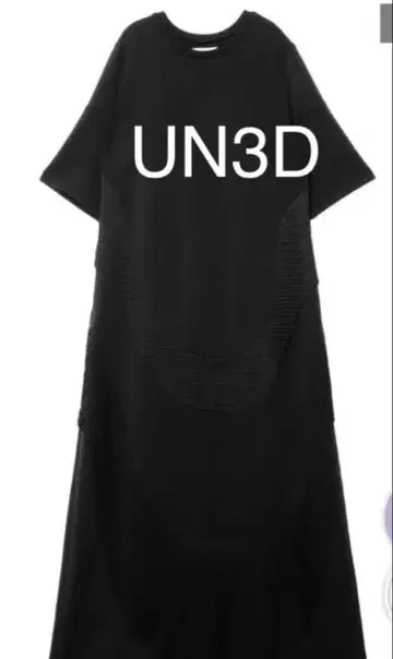 UN3D 메쉬 디자인 반팔 원피스