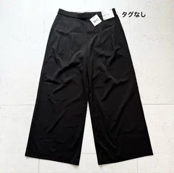 UNIQLO C 감동 턱 와이드 팬츠 XL 블랙