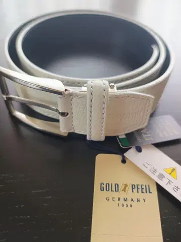 GOLD/PFEIL 가죽 벨트 (화이트)
