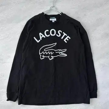 라코스테 LACOSTE 두꺼운 원단 티셔츠 블랙 긴팔 S 사이즈 빅 악어