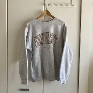 UNIVERSITY 로고 그레이 맨투맨 M
