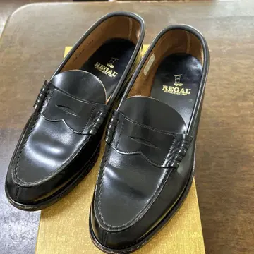 REGAL 블랙 로퍼 25.5cm