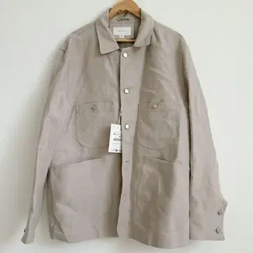 zara origins 포켓 부착 린넨 100% 자켓 XL