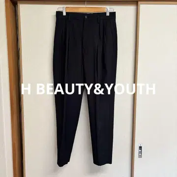 H BEAUTY&YOUTH 와이드 테이퍼드 슬랙스