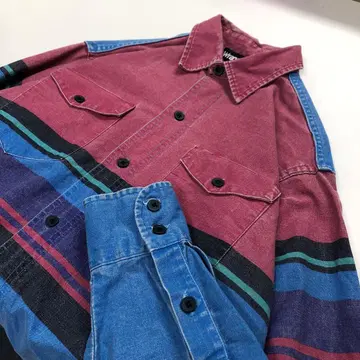 Wrangler 긴팔 셔츠 워크 셔츠 멀티 컬러 남성용 L 상당 90's