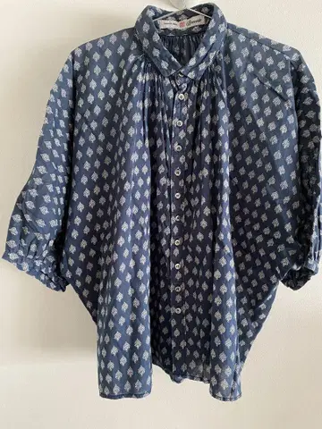 Brocante 브로캔트 프로방스 패턴 그랑 셔츠 네이비