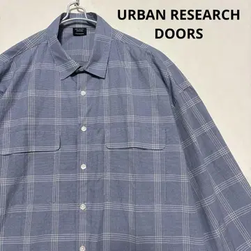 URBAN RESEARCH DOORS 체크 오버 셔츠