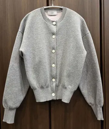 SLOBE IENA 더블 페이스 크루 가디건 그레이