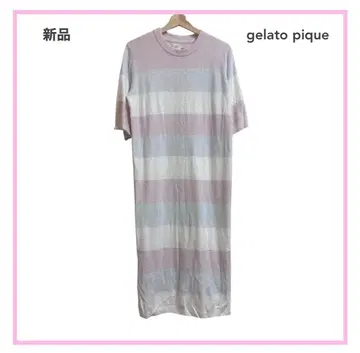 새상품 [ gelato pique ] 워셔블 스무디 3 보더 원피스