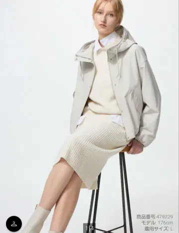 UNIQLO 코튼 블렌드 숏 후드티 M 사이즈