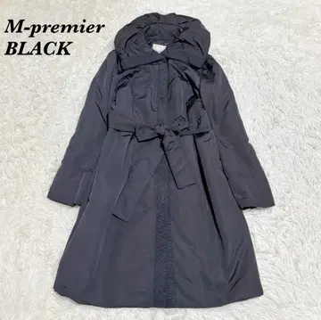 [ 새상품급 ] M-premier BLACK 롱 다운 코트 36 네이비