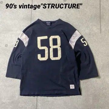 90s vintageSTRUCTUREnumbering football T