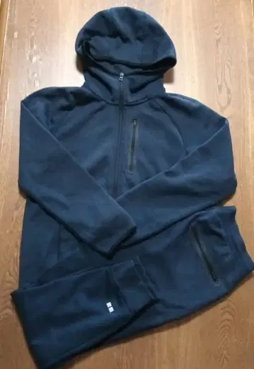 UNIQLO 후드 부착 후드티 네이비 셋업 S